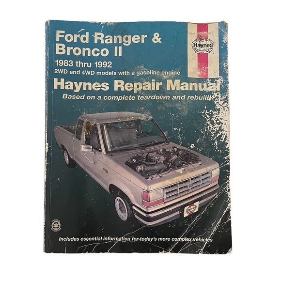 Ford Ranger Bronco II 1983 thru 1992 Haynes Automotive Repair Manual 36070 Gas - Picture 1 of 16